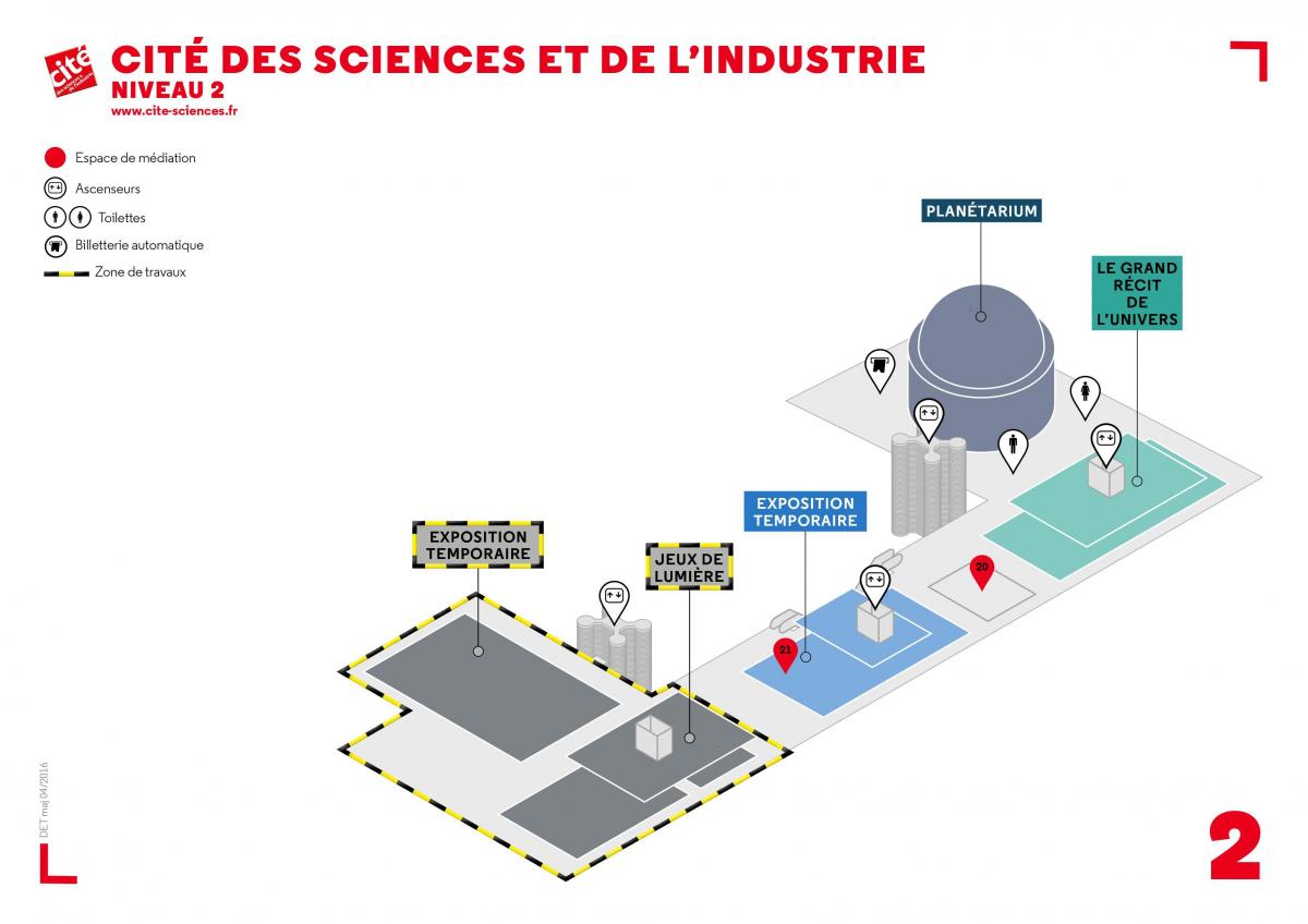 Karte Cité des Sciences et de l ' Industrie 2. Līmenis