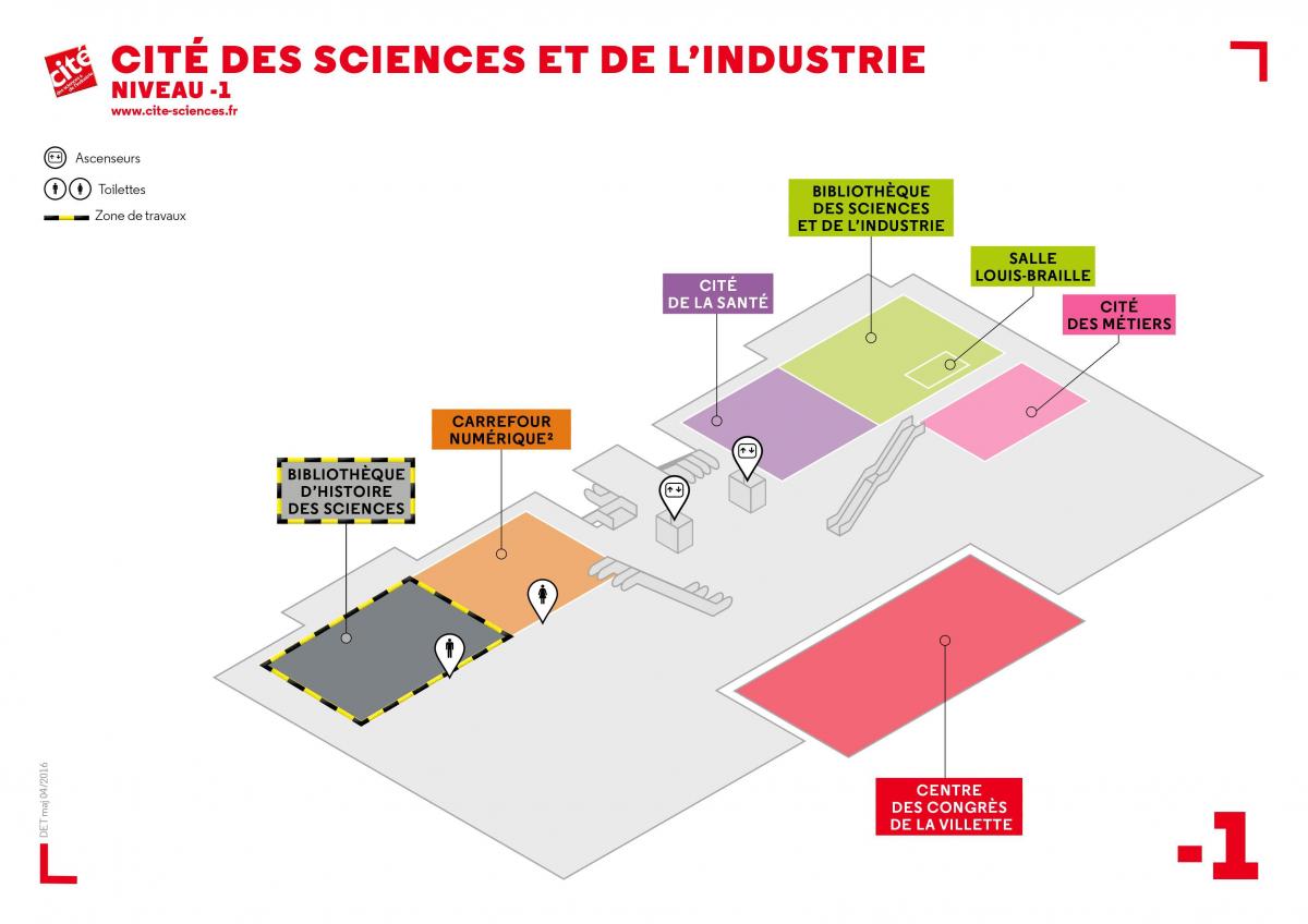 Karte Cité des Sciences et de l ' Industrie Līmenis -1