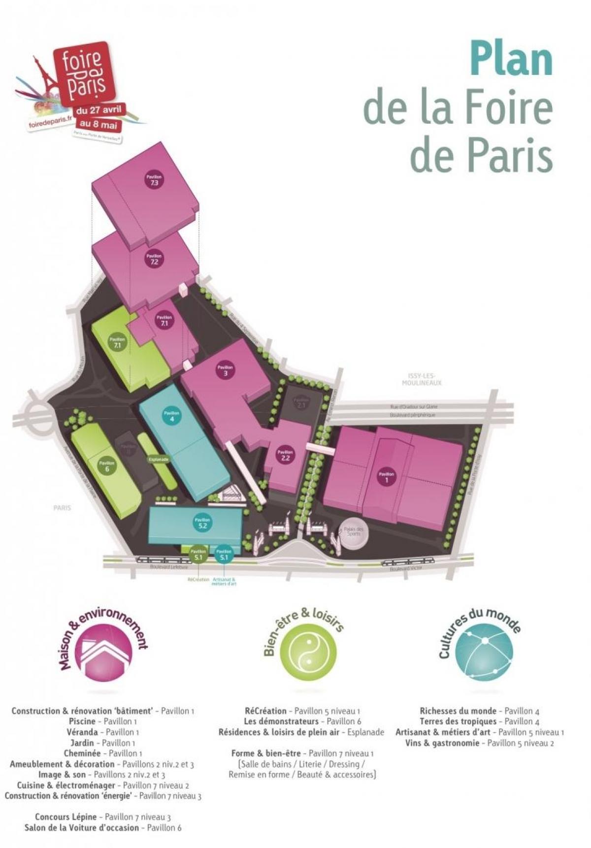 Karte Foire de Paris
