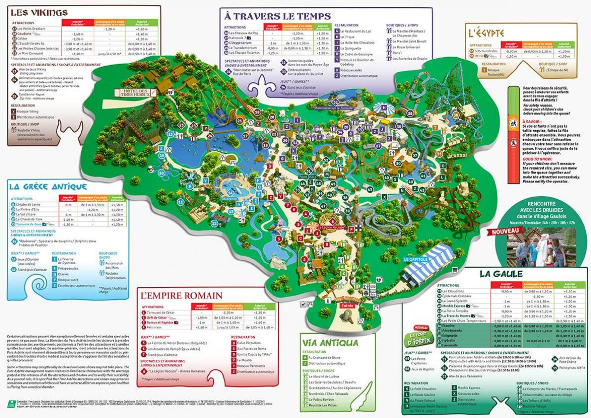 Karte Asterix parks