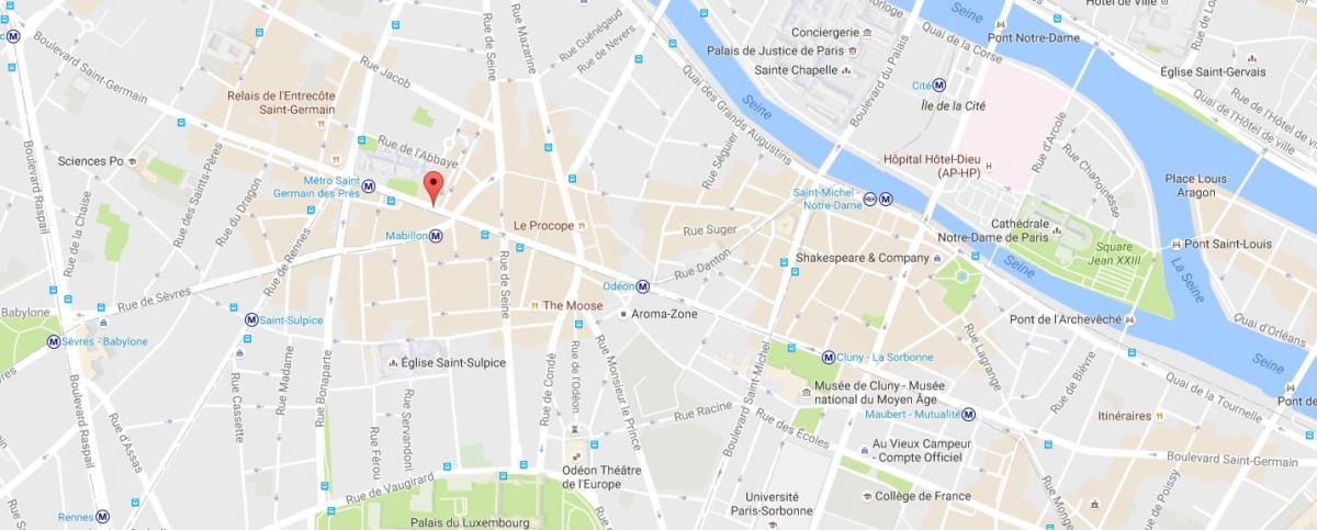 Karte Boulevard Saint-Germain