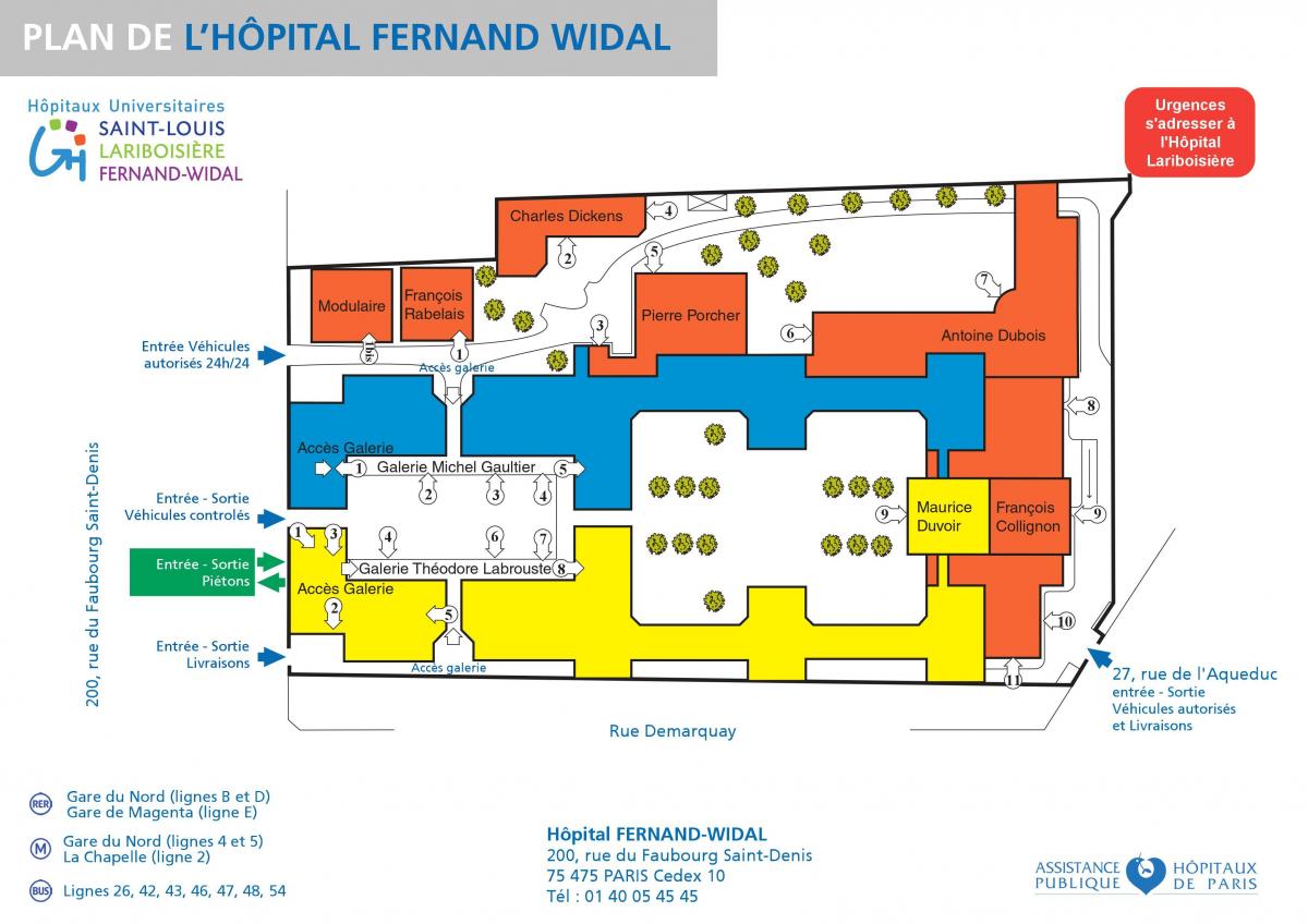 Karte Fernand-Widal slimnīcā