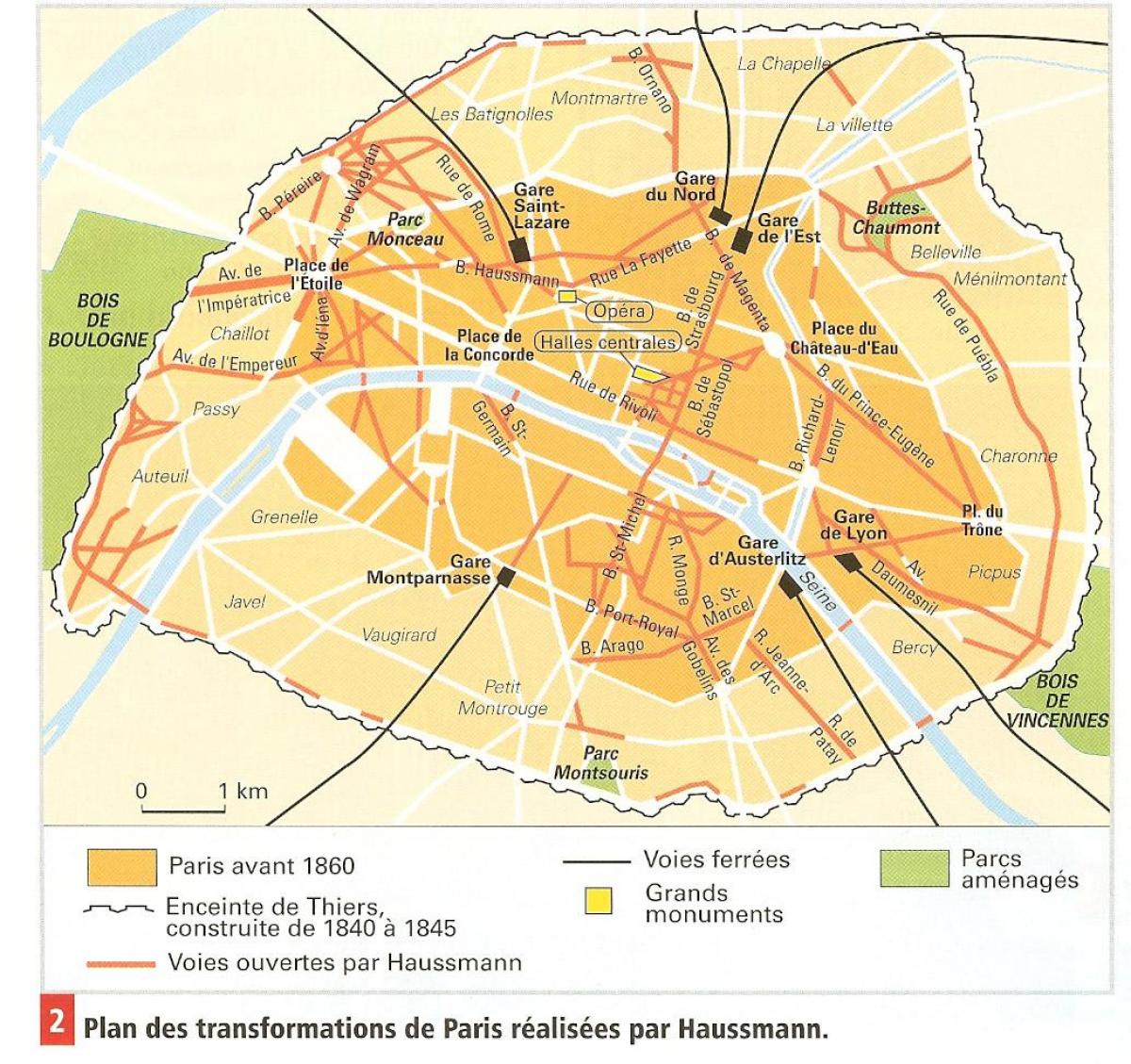 Karte Haussmann Parīze