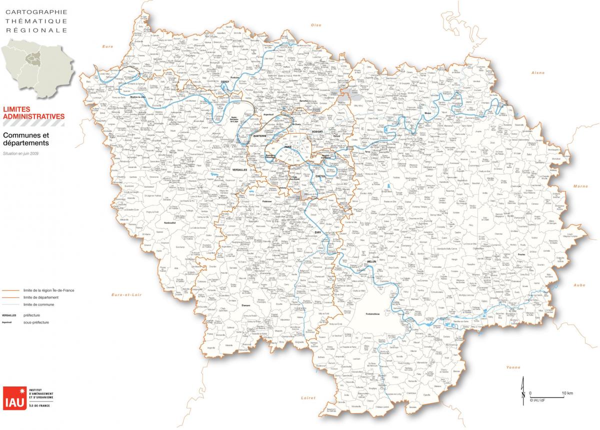 Karte Ile-de-France