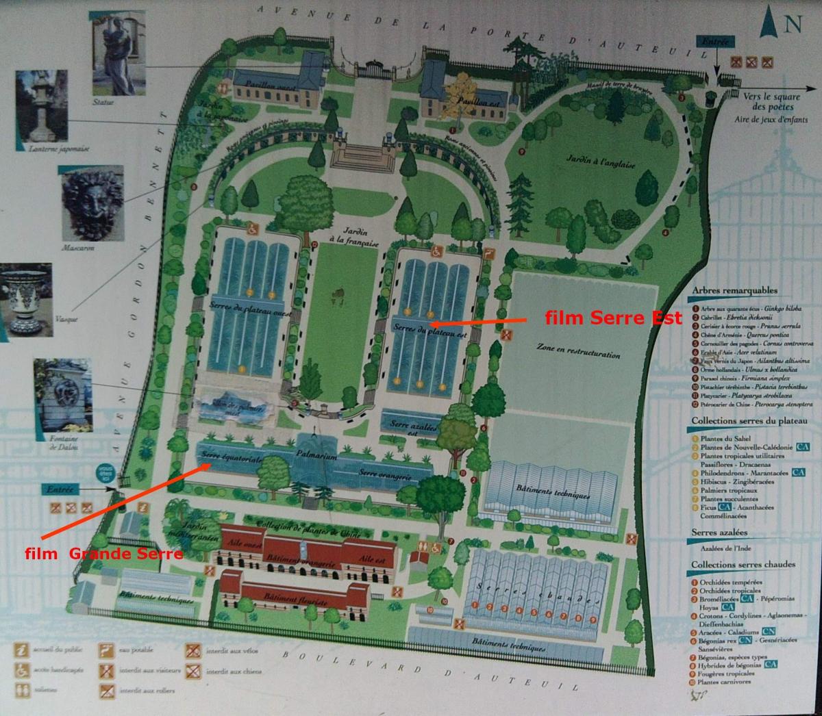 Karte Jardin des Serres d ' auteuil