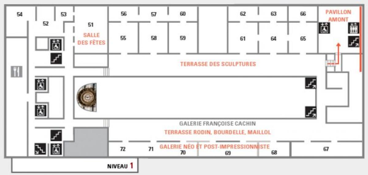 Karte Musée d ' Orsay 2. Līmenis
