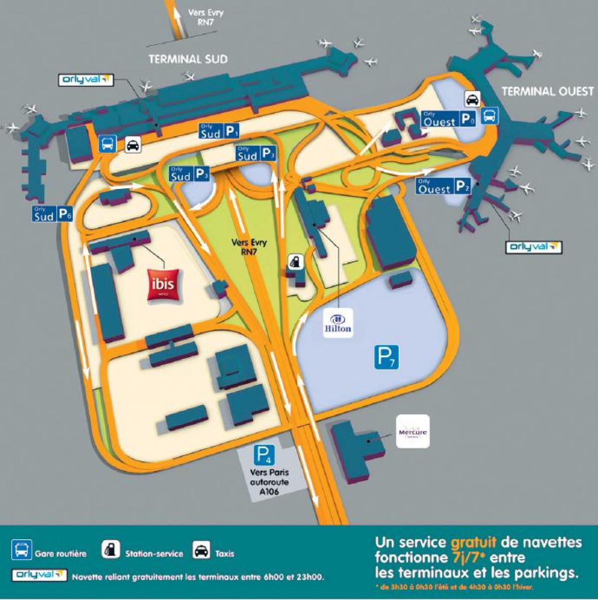 Karte Orly lidosta