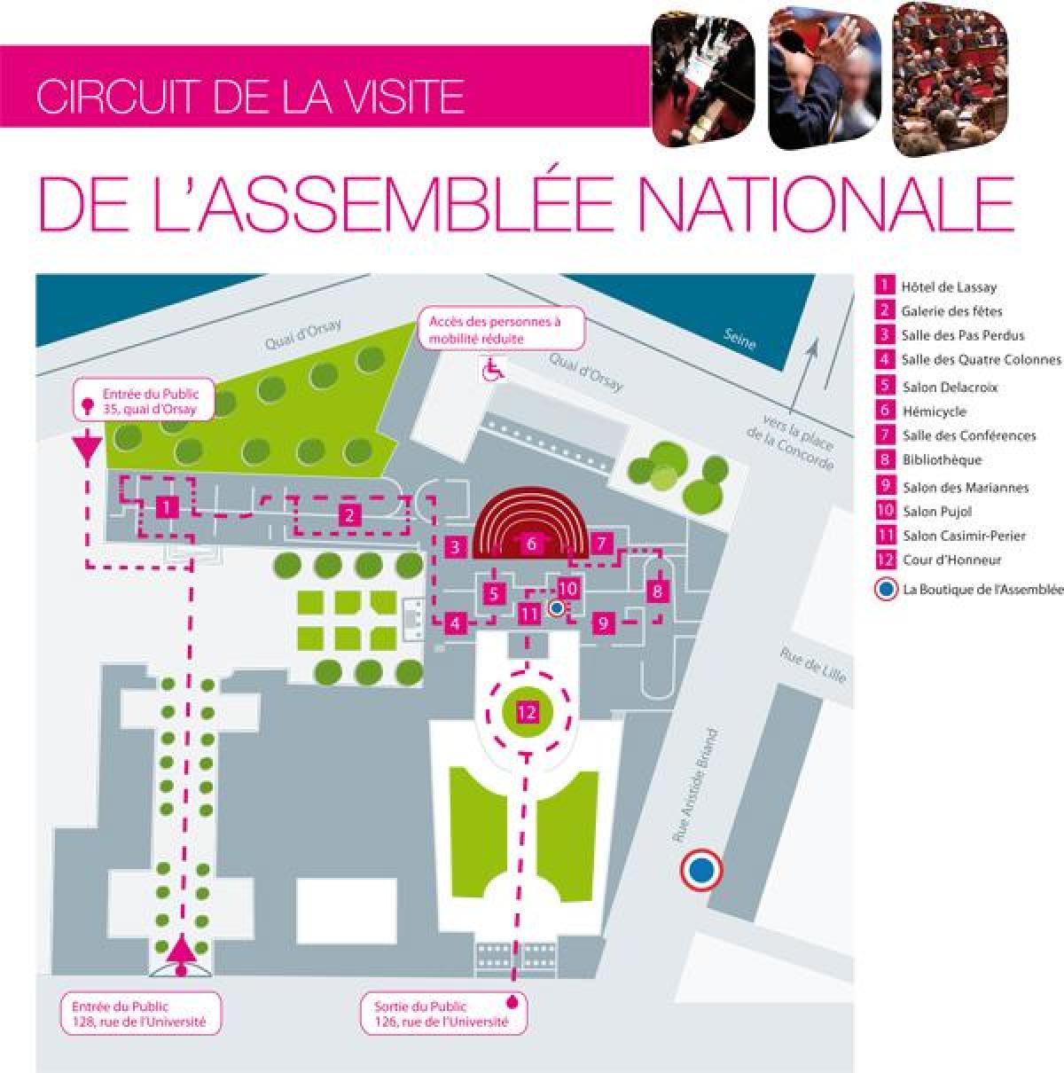 Karte Palais Bourbon