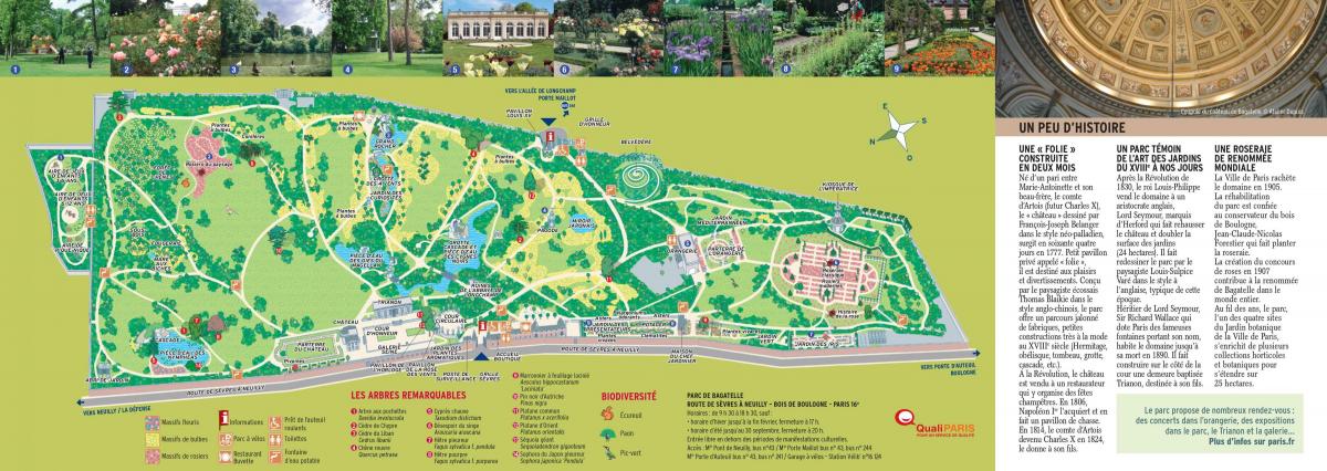 Karte Parc de Bagatelle