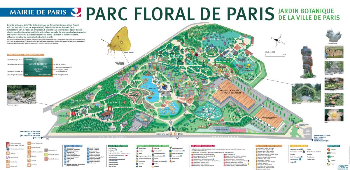 Karte Parc floral de Paris