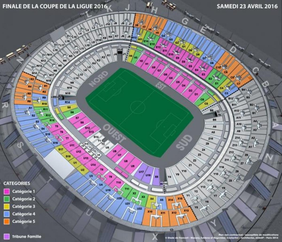 Karte Stade de France Futbols