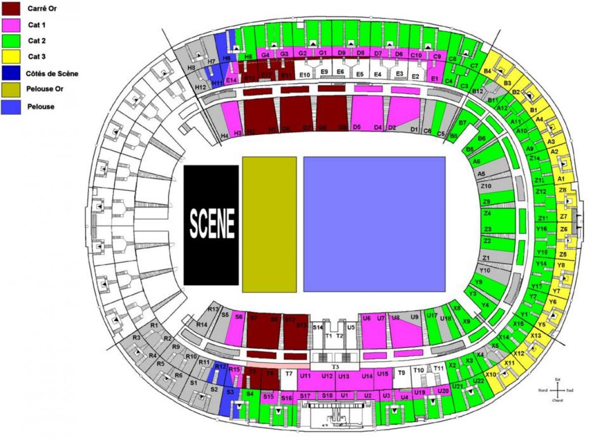 Karte Stade de France Koncerts