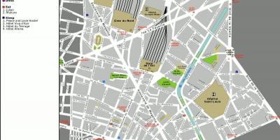 Karte 10th arrondissement (Paris