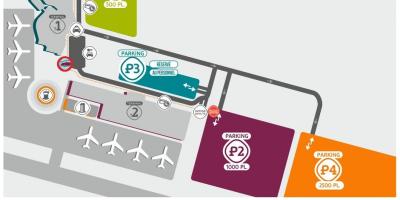 Karte Beauvais lidostas autostāvvieta