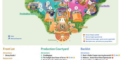 Karte Disney Studios