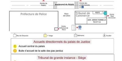 Karte Palais de Justice Parīzē