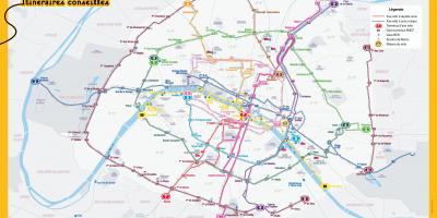 Karte Parīzes bike ride