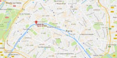Karte Parīzes kanalizācijas