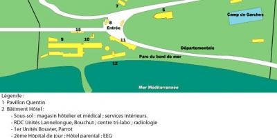 Karte San Salvadour slimnīcā