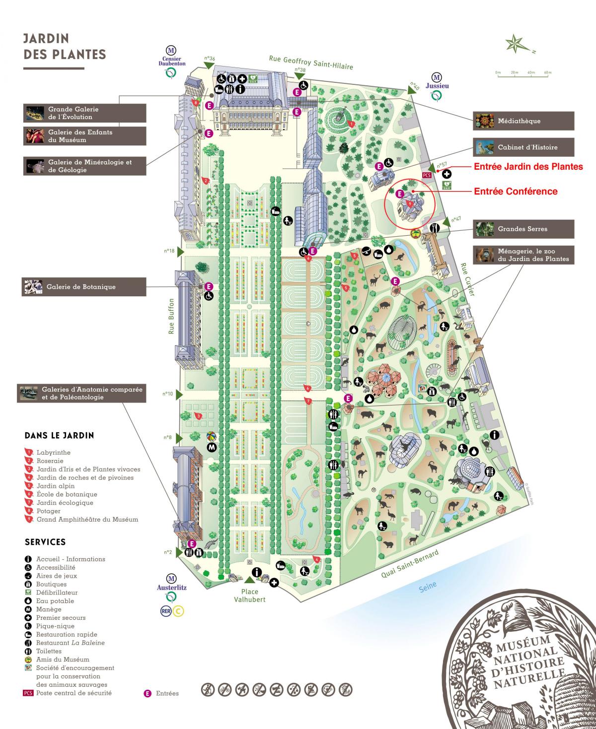 Karte Jardin des Plantes